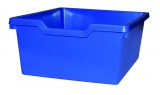 modrá  - Skrinka so dvěma policami a 3+1 plastovými zásuvkami