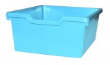 pastelovo modrá  - Skrinka so dvěma policami a 8 plastovými zásuvkami