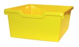 pastelovo žltá  - Skrinka so dvěma policami a 8 plastovými zásuvkami