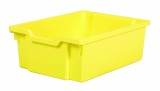 Plastová zásuvka DOUBLE - pastelovo žltá
