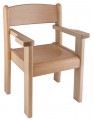 Stolička s podrúčkami TIM II - prírodná | výška 22 cm, výška 26 cm, výška 30 cm