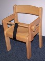 Stolička TIM s podrúčkami - prírodná+ZÁBRANA+POPRUH | výška 18 cm, výška 22 cm, výška 26 cm, výška 30 cm