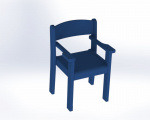 Stolička s podrúčkami TIM II - celomořená | výška 18 cm, výška 22 cm, výška 26 cm, výška 30 cm