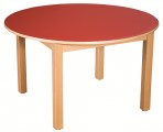 Kulatý stôl průměr 100 cm, voliteľná farba dekoru dosky, | výška 40 cm, výška 46 cm, výška 52 cm, výška 58 cm, výška 64 cm, výška 70 cm, výška 76 cm