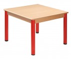 Stôl 120 x 120 cm / kovové nohy s rektifikačnou patkou | výška 36 cm, výška 40 cm, výška 46 cm, výška 52 cm, výška 58 cm, výška 64 cm, výška 70 cm, výška 76 cm