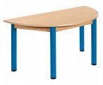 Stôl půlkulatý 120 x 60 cm / kovové nohy s rektifikačnou patkou