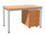 Stôl 130 x 70 cm / kovová podnož, umakart