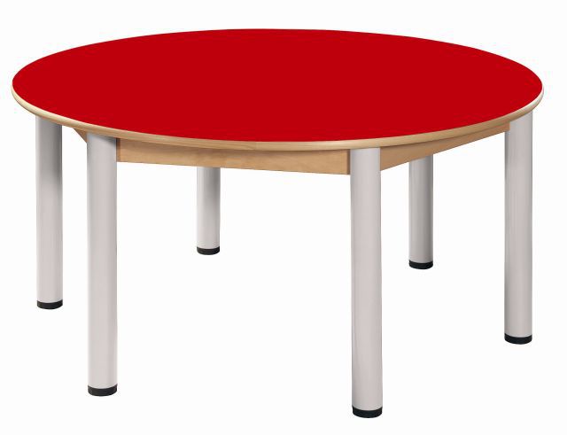 Stôl kruh průměr 120 cm / výška 36 - 52 cm