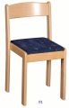 Stolička stohovatelná - čalúnený sedák | výška 42 cm, výška 46 cm